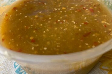 My family recipe Chile de Arbol Salsa Roja. Delicious heat with a fantastic garlic flavor and a zesty undertone. Great on damn near everything!