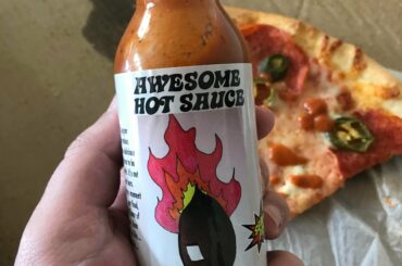 Picked this up from a local hot sauce maker in San Diego last week, I think I’m in love. Cayenne, Serrano, Habanero, Thai Chili, Trinidad Scorpion, and smoked Ghost pepper. Perfect balance of heat and flavor