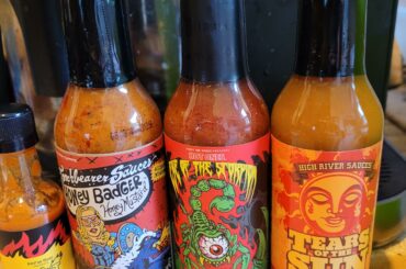 My wife got me some hot sauce for my birthday. Tears of the sun is my favorite...I'm scared to try the last dab