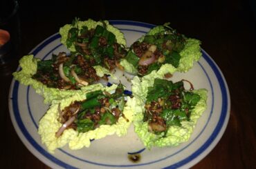 Thai Chicken Larb - one of these and serious sweat follows