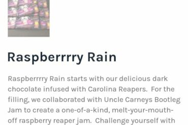 Ordered one of these to nibble on every now and then. Tasty but they are not lying about the heat, it's brutal. Tolerance builder for sure.