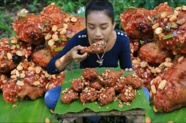 Chicken leg crispy with chili sauce and peanut recipe - Amazing cooking