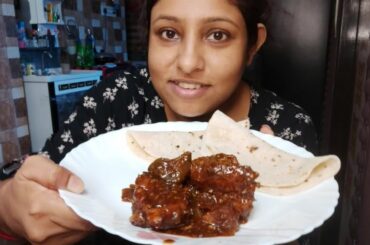 Dinner Eating Show - Roti, Chilli Chicken | Homemade Food