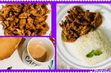 Lunch Time Vlog! Caramel And Chilli Chicken With boil Rice/Full Recipe!!