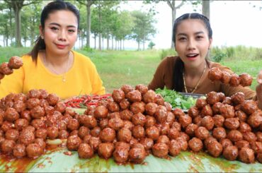 Cooking meatball crispy with tomato chili sauce recipe - Cooking skill