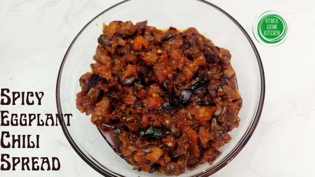 Eggplant Chili Spread Eggplant Chili Pachadi Spicy Eggplant recipe