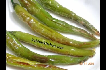 Simple and Tasty Mirchi Fry Recipe-Green Chilli Fry-Easy and Quick Fried Green Chilli