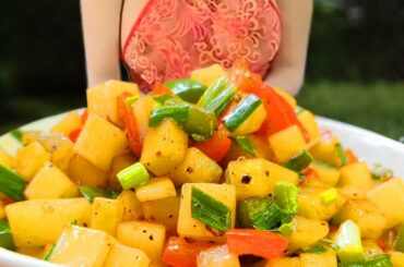 Adela Cooking - How to cook spicy chili fried potatoes