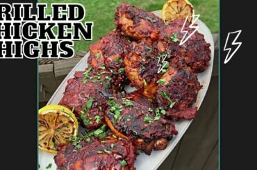 Grilled Hot Chili Chicken Thighs Recipe  #1minutecooking #Shorts