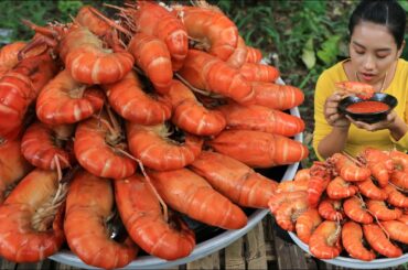 Cooking shrimp boiled with coconut and chili sauce recipe - Amazing cooking