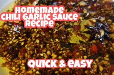 Chili Garlic Sauce Recipe#Quick&Easy#HomeMade#VChameTv