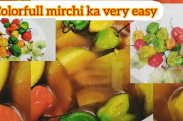 Mirchi ka Achar recipe simple and tasty colorfull chili achar
