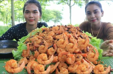 Cooking shrimp crispy with chili sauce and vegetable recipe - Cooking skill