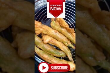 How to make Chilly bajji | Mirchi bajji | Crispy chilli bajji making | bajji recipe #shorts