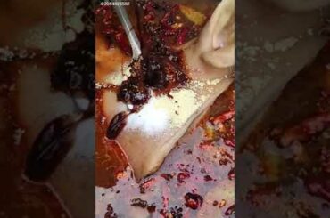 ASMR Chinese Deafman Cooking PigHead Recipe At Countryside | Cook with spicy chili in the Mountain