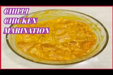 How to marinate chicken for chilli chicken ll chilli chicken marination recipe ll