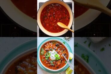 EASY VEGAN CHILI\ RECIPE#shorts
