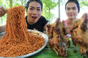 Cooking noodle chili with chicken crispy recipe - Cooking skill