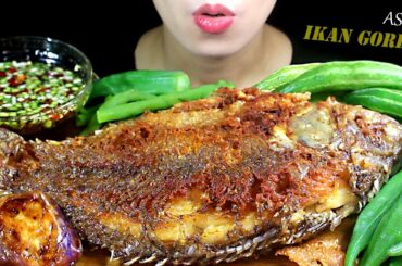 ASMR (IKAN GORENG) Fried Fish with Spicy Chili Onion Fish Sauce.
