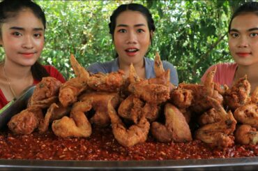 Yummy cooking chicken wing crispy with chili saucer recipe - Amazing cooking