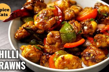 CHILLI PRAWNS RESTAURANT STYLE | CHILLI GARLIC PRAWNS | CHILLI PRAWNS