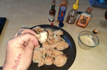 Cauliflower wings and various sauces