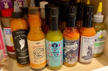 I did some cabinet reorganizing yesterday... My collection is taking up some prime real estate in my small NYC kitchen!