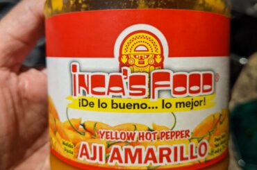 Aji Amarillo sauce. It is hot, flavors range from fruity to nutty, and goes with most dishes.