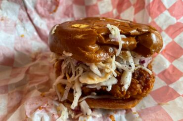 Birdcode - West Hartford, CT. Their "Hot" level is the 2nd hottest on the menu, and the hottest I've eaten so far. All they do is chicken sammiches and tenders.