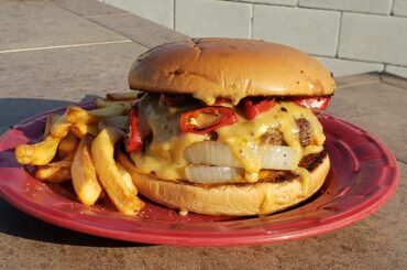 Whipped up a killer burger yesterday for dinner.