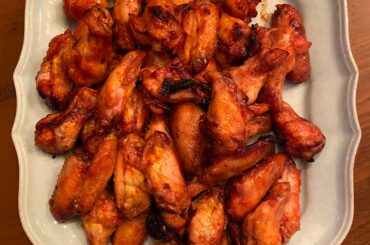 Charcoal grilled Hot Honey Wings I made for 4th of July