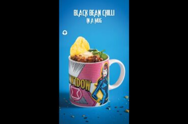 Black Bean Chilli in a mug recipe | 5 Ingredients | Vegan, Gluten-Free, low-Carb, high protein