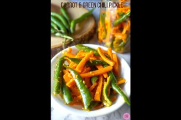 Carrot and Green Chili Instant Pickle #shorts