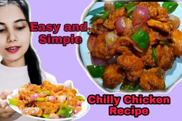 Easy and Quick Chilli Chicken Recipe// Restaurant style//