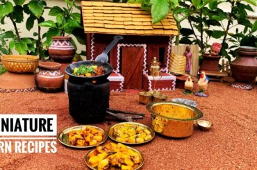 Miniature Cooking| pepper,Butter,Cheese Chilli,Masala Sweet Corn Recipe|corn recipe Micro Food Space