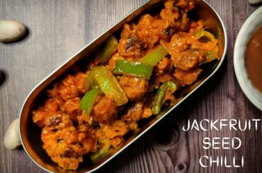 EASY VEG CHINESE STARTERS Recipes | CRISPY STARTERS | JACKFRUIT SEED CHILLI Recipe Feasty Sistersz