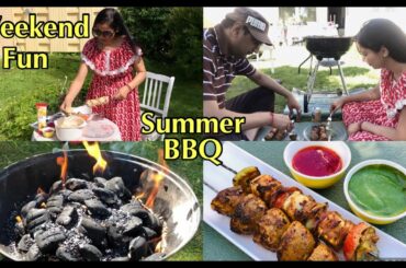 First Barbecue of the Season| Paneer Tikka & Chili Potato| Backyard Grill | Indian Family in Finland