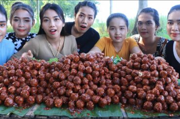 Wow cooking meatball crispy with tomato and chili sauce recipe - Amazing video