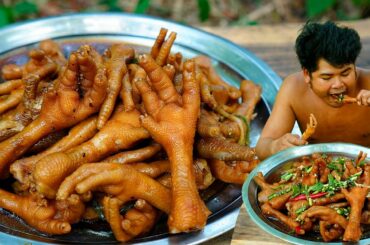 Cooking Chicken Feet Spicy Chili Eating So Delicious - Cook Chicken Feet Recipe
