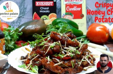 Honey Chilli Potato Recipe || Potato starter || Crispy Restaurant Style Starters - cook with titoo |