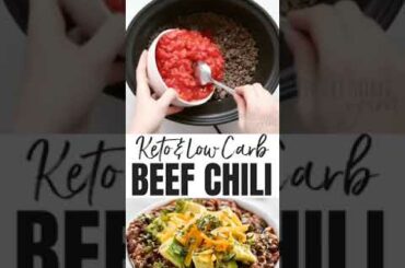 Keto Low Carb Chili Recipe - Keto Recipes For Weight Loss