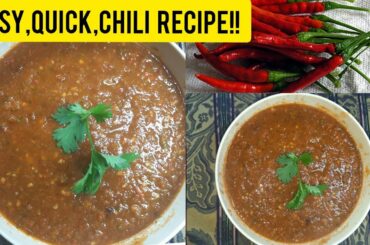 Fast Homemade  Chili Recipe||Easy Chili recipe||