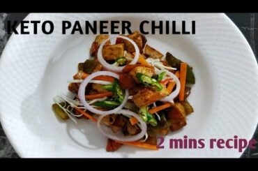 Keto chilli paneer-easy n simple 2mins recipe