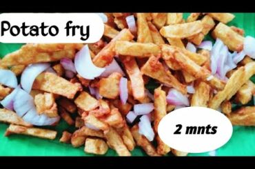 Potato Fry recipe in tamil / Potato chilli in 5 mnts / Urulaikilangu Chilli/Snacks Recipe