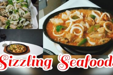 SIZZLING SEAFOODS WITH SWEET CHILLI SAUCE - how to cook sizzling seafoods recipe.