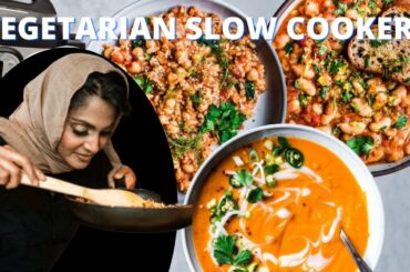 7 Healthy Vegetarian Slow Cooker Recipes | From Chili to Moussaka | Recipe video