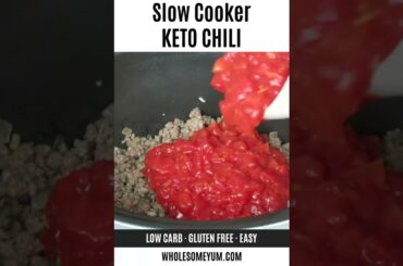 Keto Low Carb Chili Recipe   Crock Pot or Instant Pot Paleo