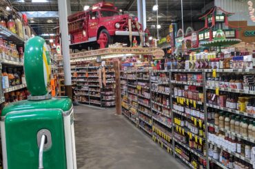 I can never resist stopping at Jungle Jim's when passing through Cincinnati. Hot sauce section so big it has its own fire engine!