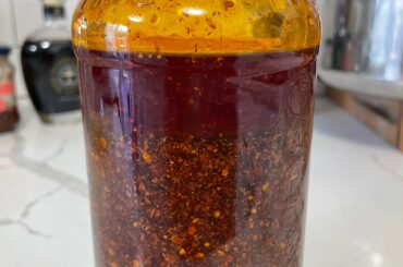 My friend makes me this Asian style chili oil/sauce. I put this on everything cuz it’s so good.