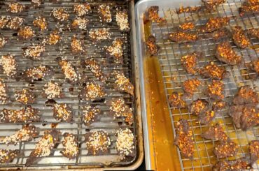 Made smokey and miso beef jerky with my dried superhots turned out deliciously evil.